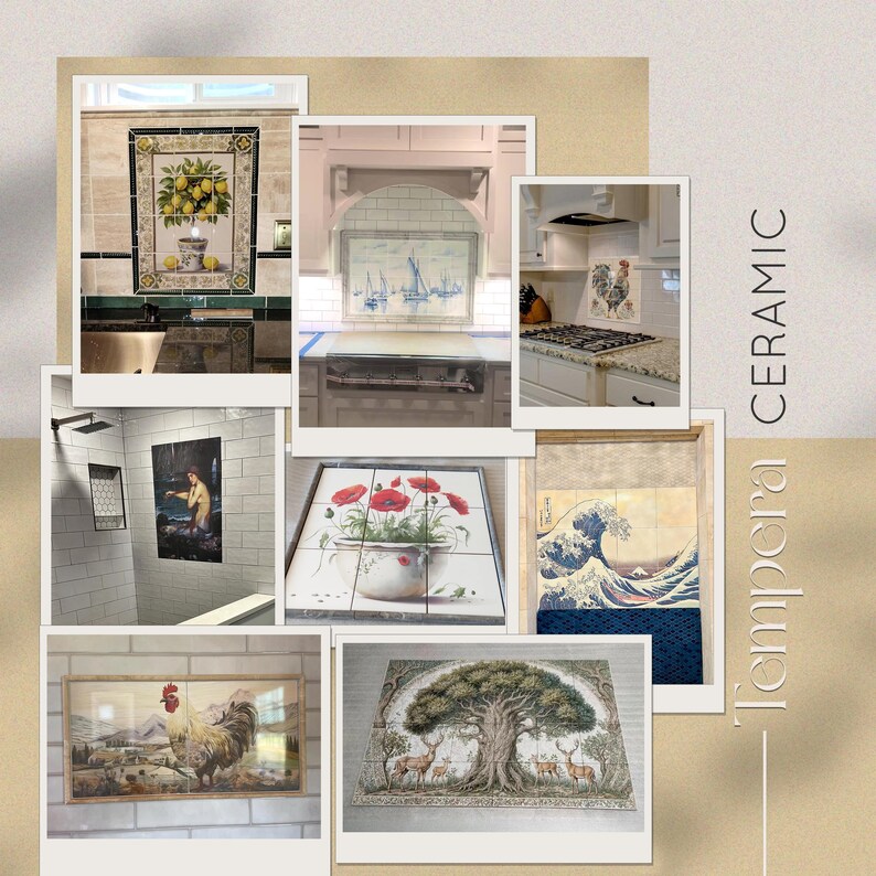 Completed ceramic tile projects