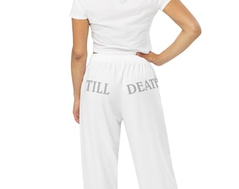 Pantaloni della tuta a gamba larga unisex Till Death Wedding
