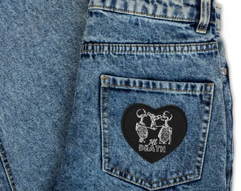 Tot de dood geborduurde patches bruiloft/verloving