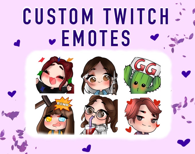 Custom Emotes Badges Stickers Emojis for Etsy
