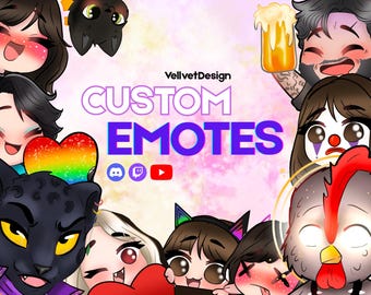 Custom Emotes, Badges, Stickers, Emojis for Twitch/Youtube/Discord/TikTok