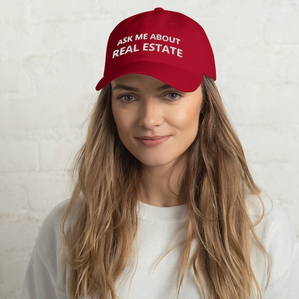 Ask Me About Real Estate Hats Etsy