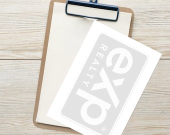 eXp Realty Sticker, laptops, bubble-free stickers, eXp Realty realtor stickers, eXp realty brokerage stickers, eXp real estate marketing