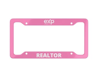 License Plate Aluminum Frame, exp realty, exp agent, realtor, car accessory, exp real estate agent, mom dad gift, exp license plate