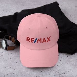 REMAX Embroidered Dat Hat, RE/Max Dad Hat embroidery, Remax logo embroidered dad cap, Remax logo embroidered hat, Remax embroidery Dad Hat