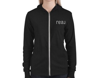 Real Realty Unisex zip Hooded Sweatshirt, Real broker Realtor Marketing, Real brokerage Clothing, Real brokerage llc Men's, Women's sweater