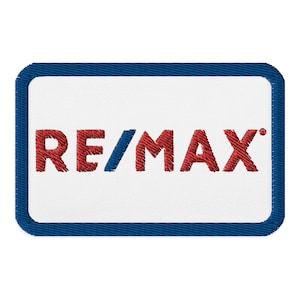 RE/MAX Embroidered Patch Vintage Inspired, remax patch, remax vintage, remax embroidery, remax embroidered patch