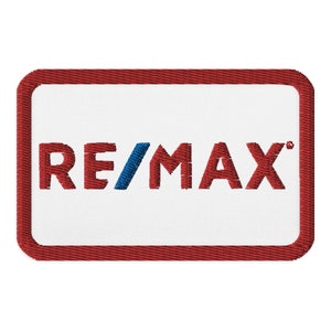 RE/MAX Embroidered Patch Vintage Inspired, remax patch, remax vintage, remax embroidery, remax embroidered patch