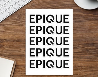 EPIQUE Realty Sticker, bubble-free stickers, realtor stickers, EPIQUE brokerage stickers, real estate marketing, laptop, EPIQUE realtor