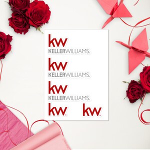 Keller Williams Realty Sticker, bubble-free stickers, realtor stickers, KW brokerage stickers, KW real estate marketing, laptop