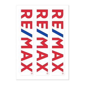 RE/MAX Stickers for notebooks, laptops, bubble-free stickers, REMAX realtor stickers, Remax brokerage stickers, Remax laptop sticker, Remax