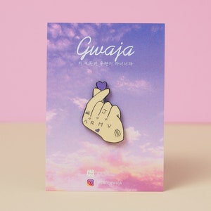 BTS Jungkook Korean Heart Enamel Pin
