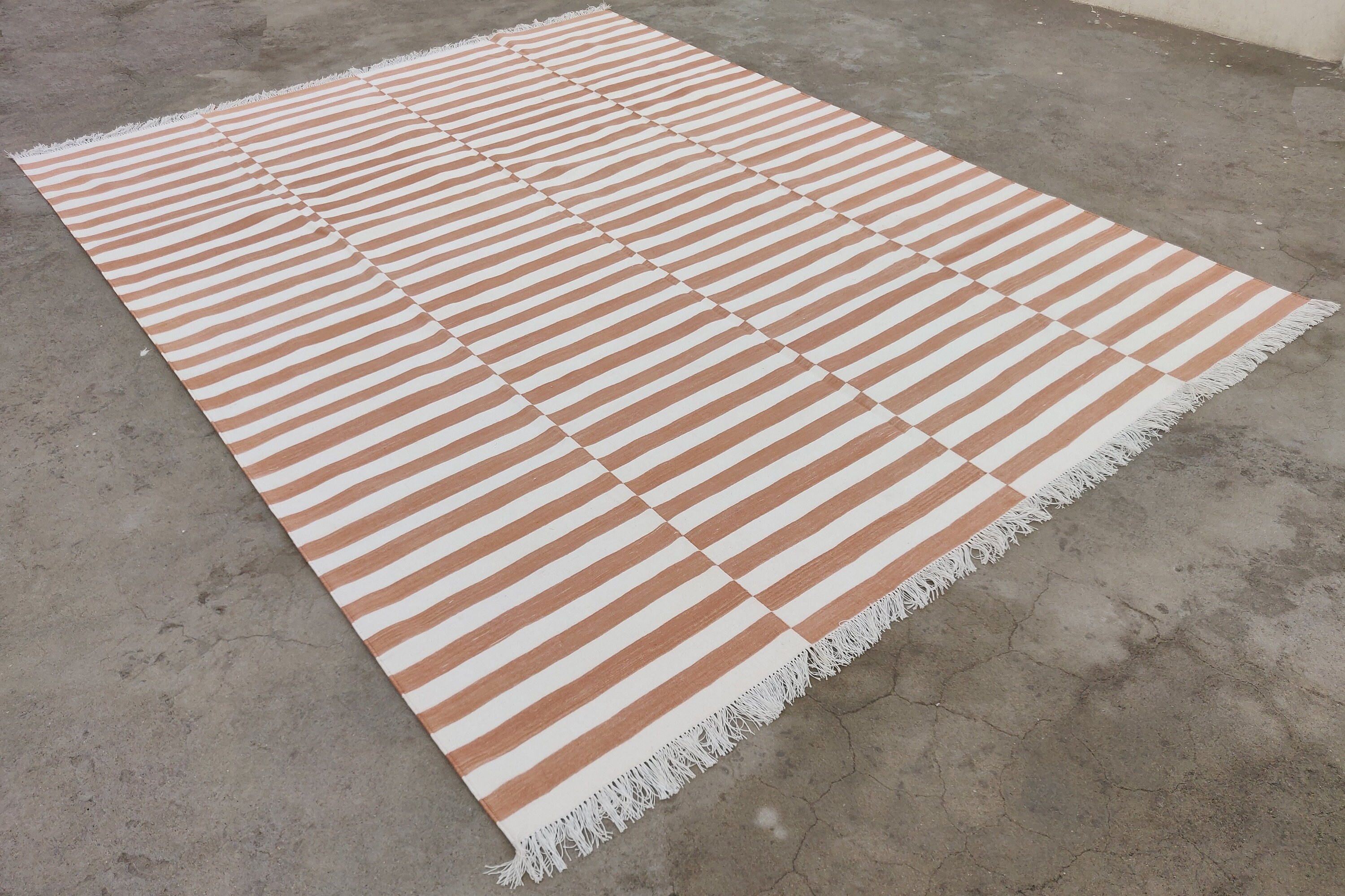 Cotton Flat Weave Rug Rag 8'x10' Living Room Handwoven Etsy UK