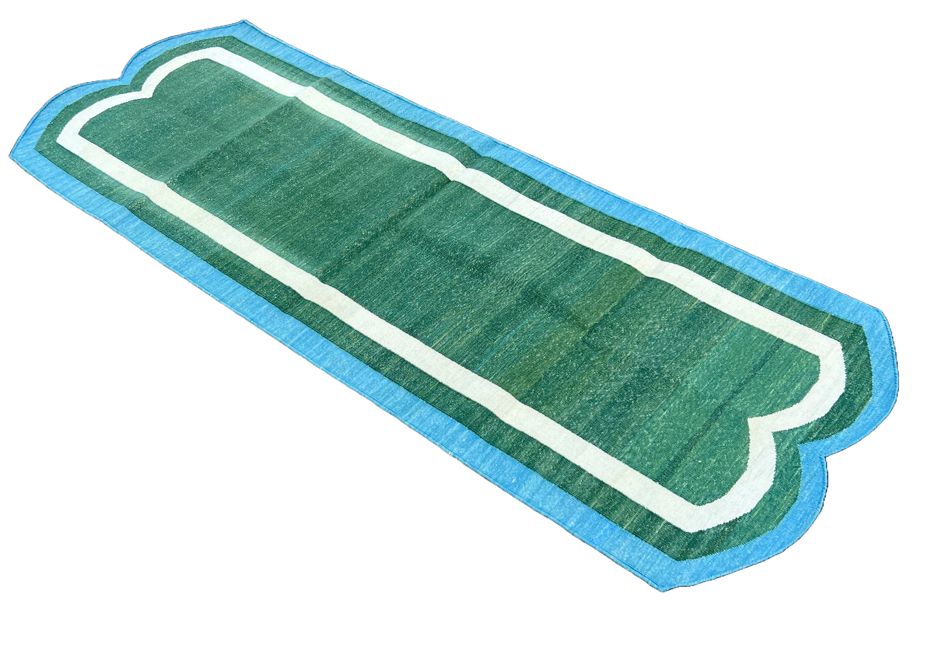 Modern Handmade Cotton Area Rug Runner Flat Weave Natural Etsy