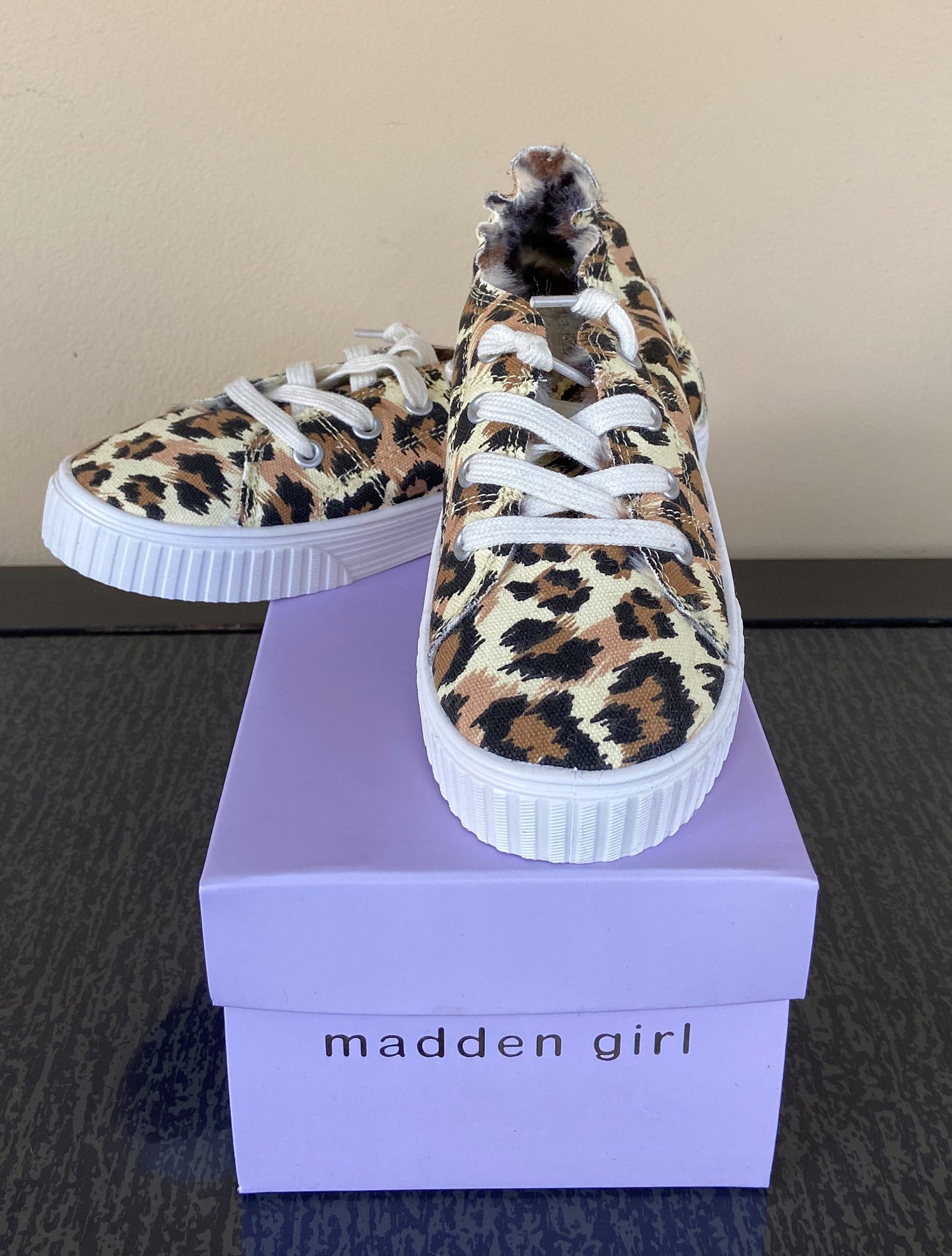 madden girl leopard sneakers