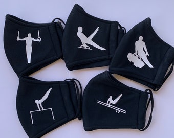 Gymnastik Maske (Jungengymnastik-Wähle dein Design), bequem, verstellbar und personalisierbar