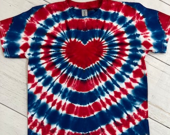 4. Juli, Rot, Weiß und Blau Tie Dye Shirt, Erwachsene und Kinder