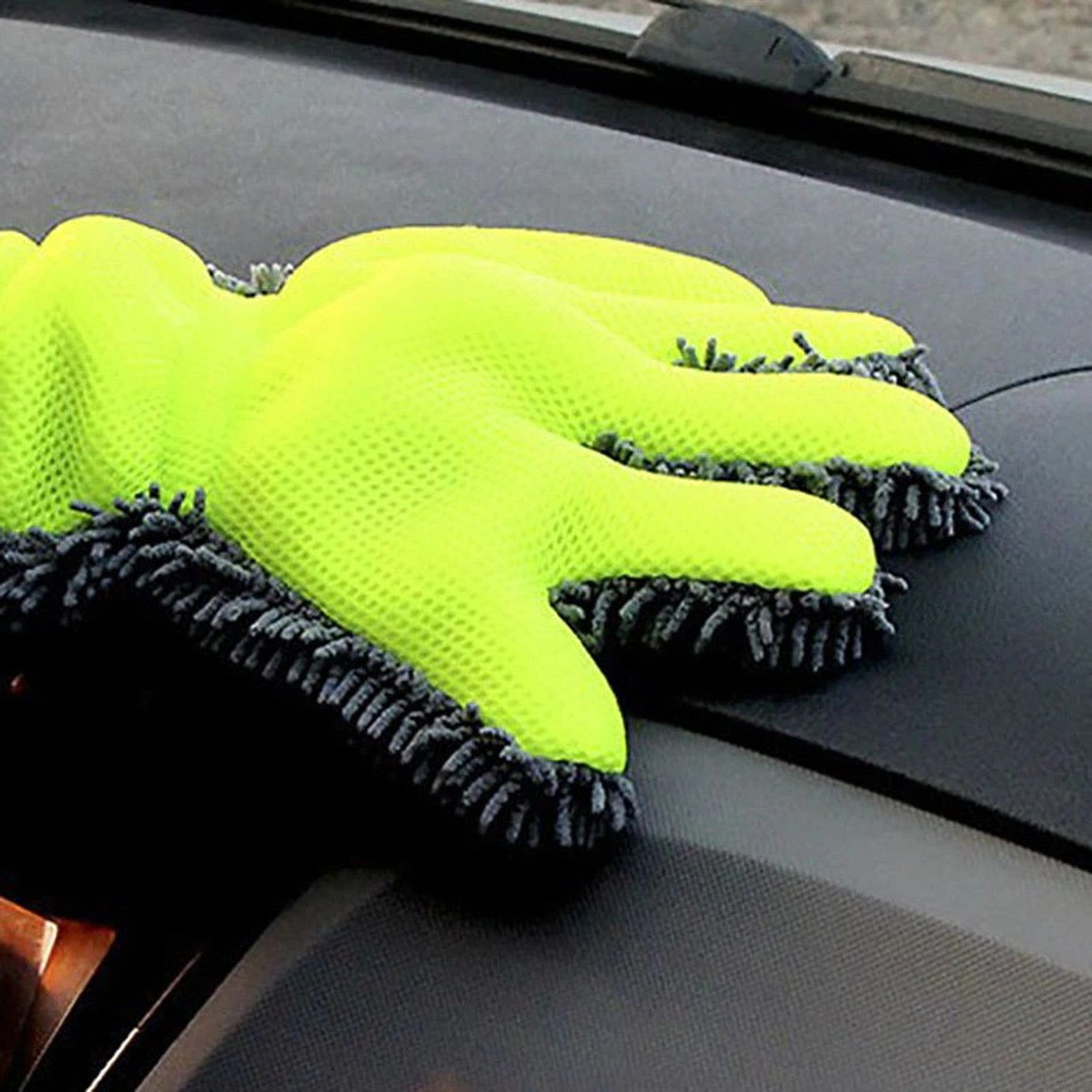 5 Finger Car Washing Gloves Soft Multifunction Doublesided Etsy