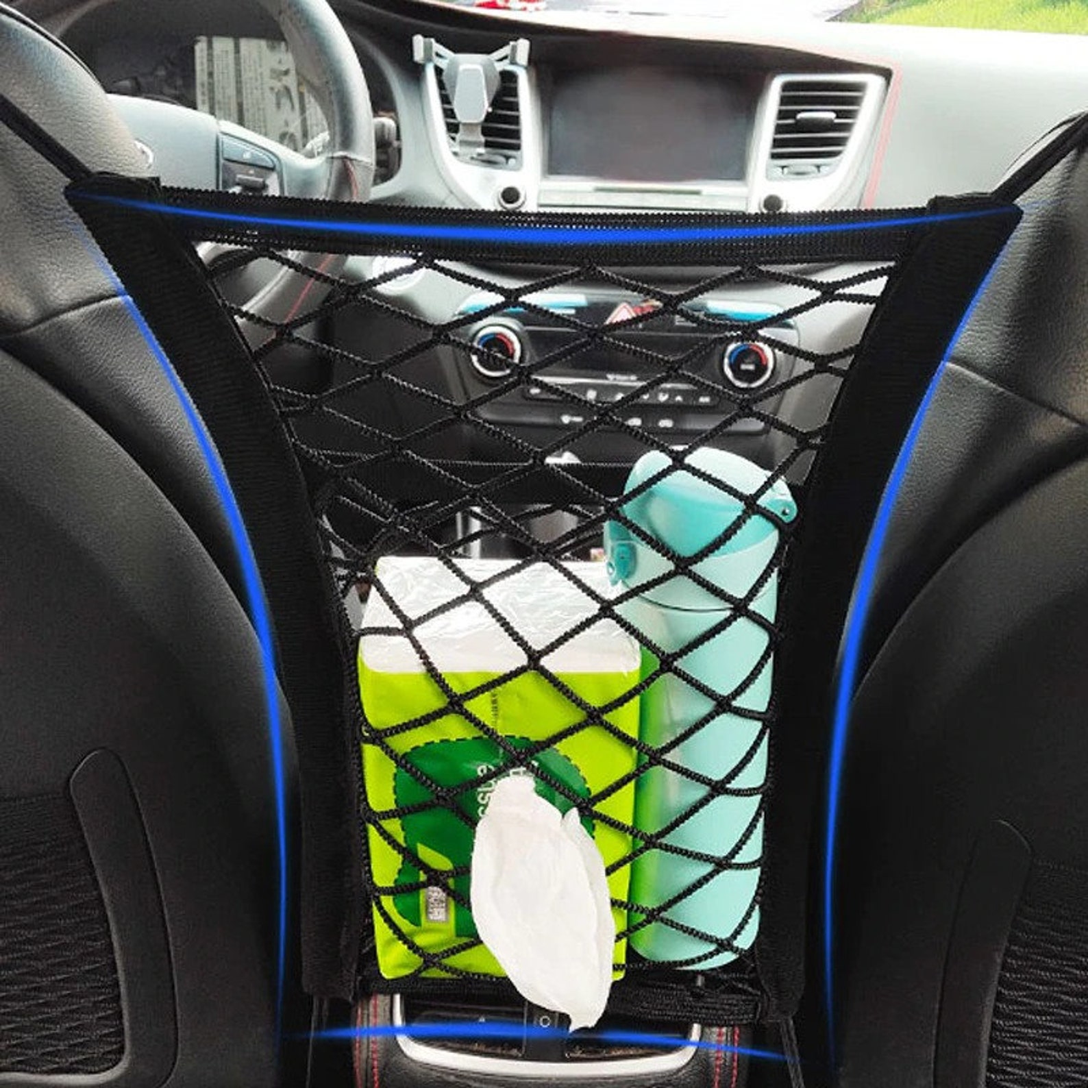 1X Universal Car Organizer Net Mesh Trunk goods Storage Seat Etsy