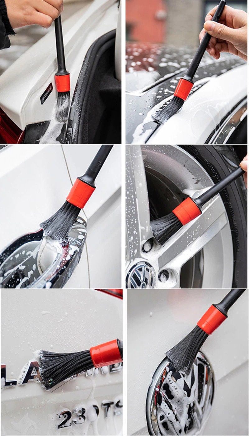 4 Pcs Detailing Brush Car Wash Brush for Washing Car Interior | Etsy