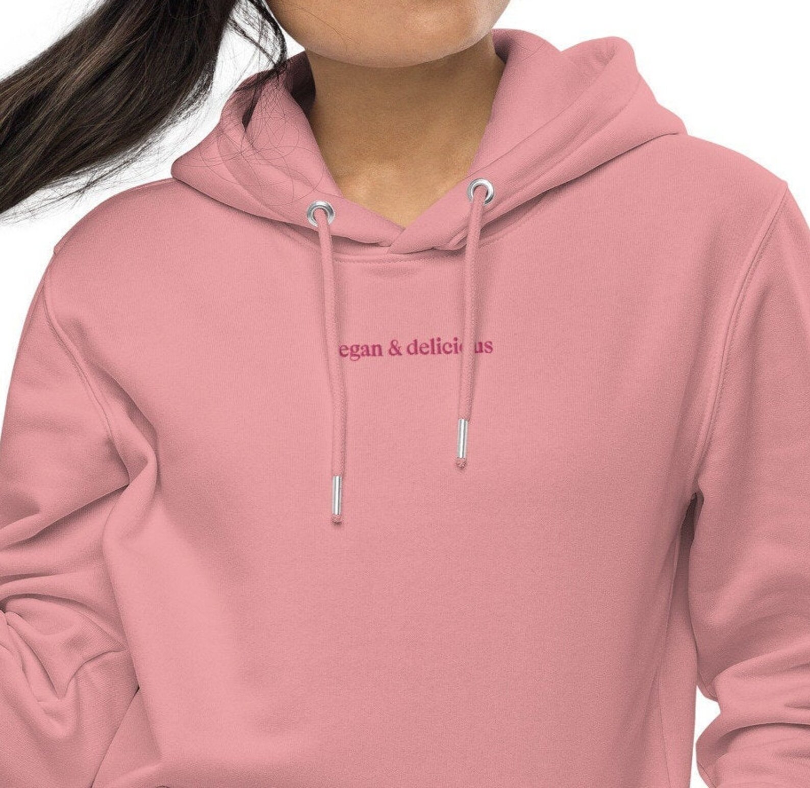 Ecofriendly Hoodie With Embroidery Vegan & Delicious Etsy