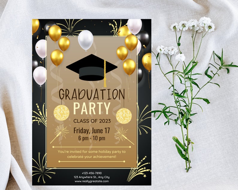 Graduation Party Invitation Graduation Invitation Template Etsy