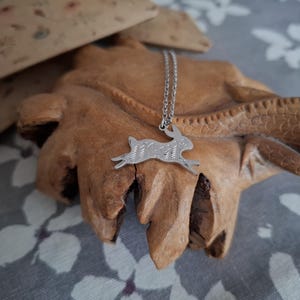 rabbit jewellery,hare necklace, rabbit necklace, bunny necklace, mountain hare, hare jewelry, birthday gift, valentine, mothers day, Easter