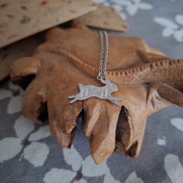 bijoux lapin, collier lièvre, collier lapin, collier lapin, lièvre variable, bijoux lièvre, cadeau d'anniversaire, Saint-Valentin, fête des mères, Pâques