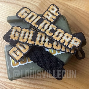 GOLDCORP Woven Logo Patch - Velcro Hook backing