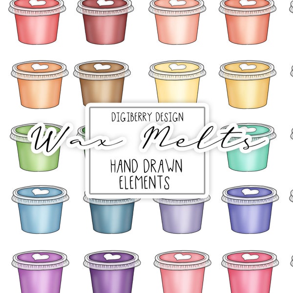 Wax Melt Shots Planner Hand Drawn Icon Clipart