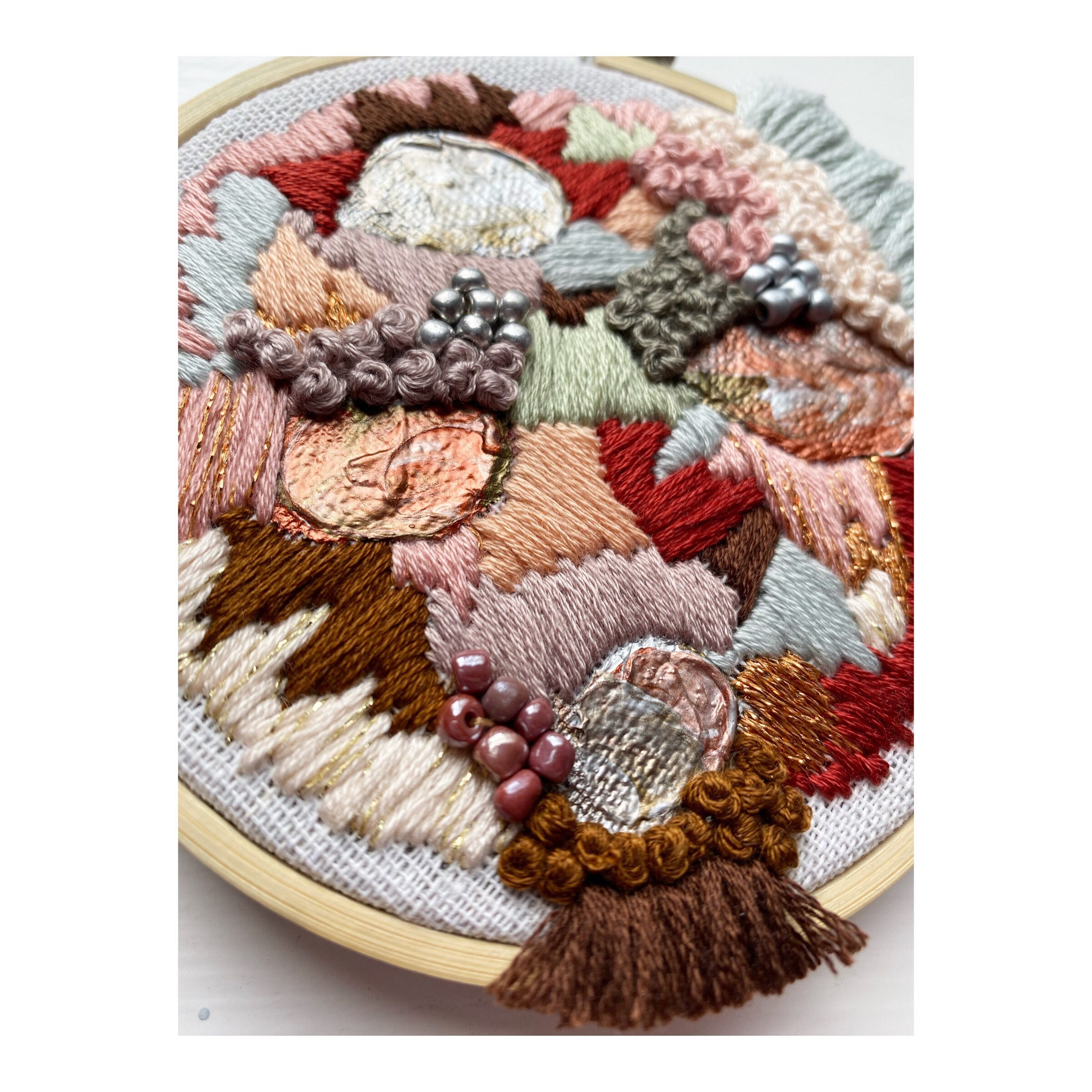 Embroidery Abstract Art Hand Embroidery Wall Art 3D Etsy UK