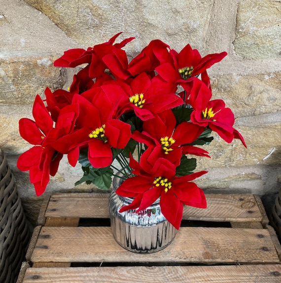 Knstlicher Roter Weihnachtsstern mit oder ohne Topf - Etsy.de