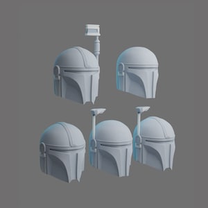 1/12 - Mandalorian Helmets -  Black Series 3D printed helmet