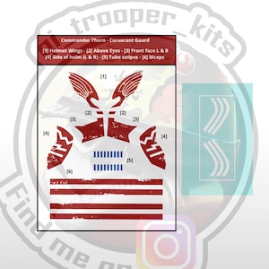 1/12 - Commander Thorn waterglijbaanstickers zwart serie figuur