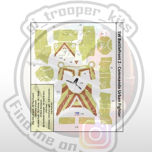 1/12 - SWBF2 Commando Urban Fighter Waterslide Decal sheet