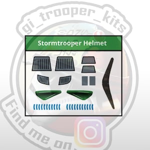 1/12 & 1/6 - Stormtrooper helmet decals for Black Series figure