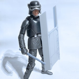 1/12 - Riot Shield & Baton 3D Printed - Andor