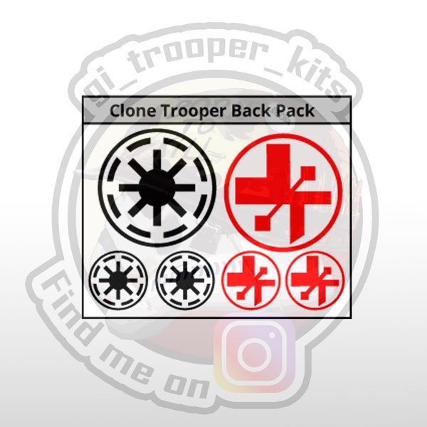 1/12 - Clone Trooper Backpack waterslide decal