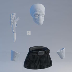 1/12 - Rebel Officer Kit (Battlefront) - 3D Printed parts