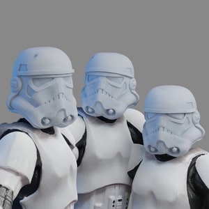 1/12 - ANH Stormtrooper & Sandtrooper helmets 3D printed for Black Series Figures