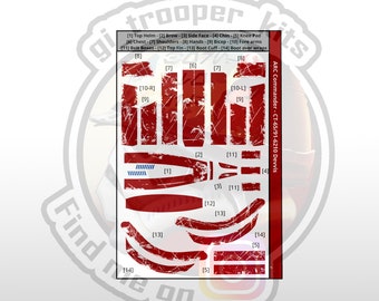 1/12 - Commander Devvis Waterslide Decal Sheet Star Wars Black Series
