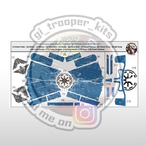 1/12 - Jesse Phase 2 Decal Sheet Star Wars Black Series Clone Trooper