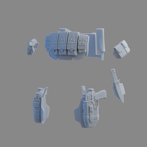 Support thoracique Clone Trooper et accessoires Impression 3D image 3