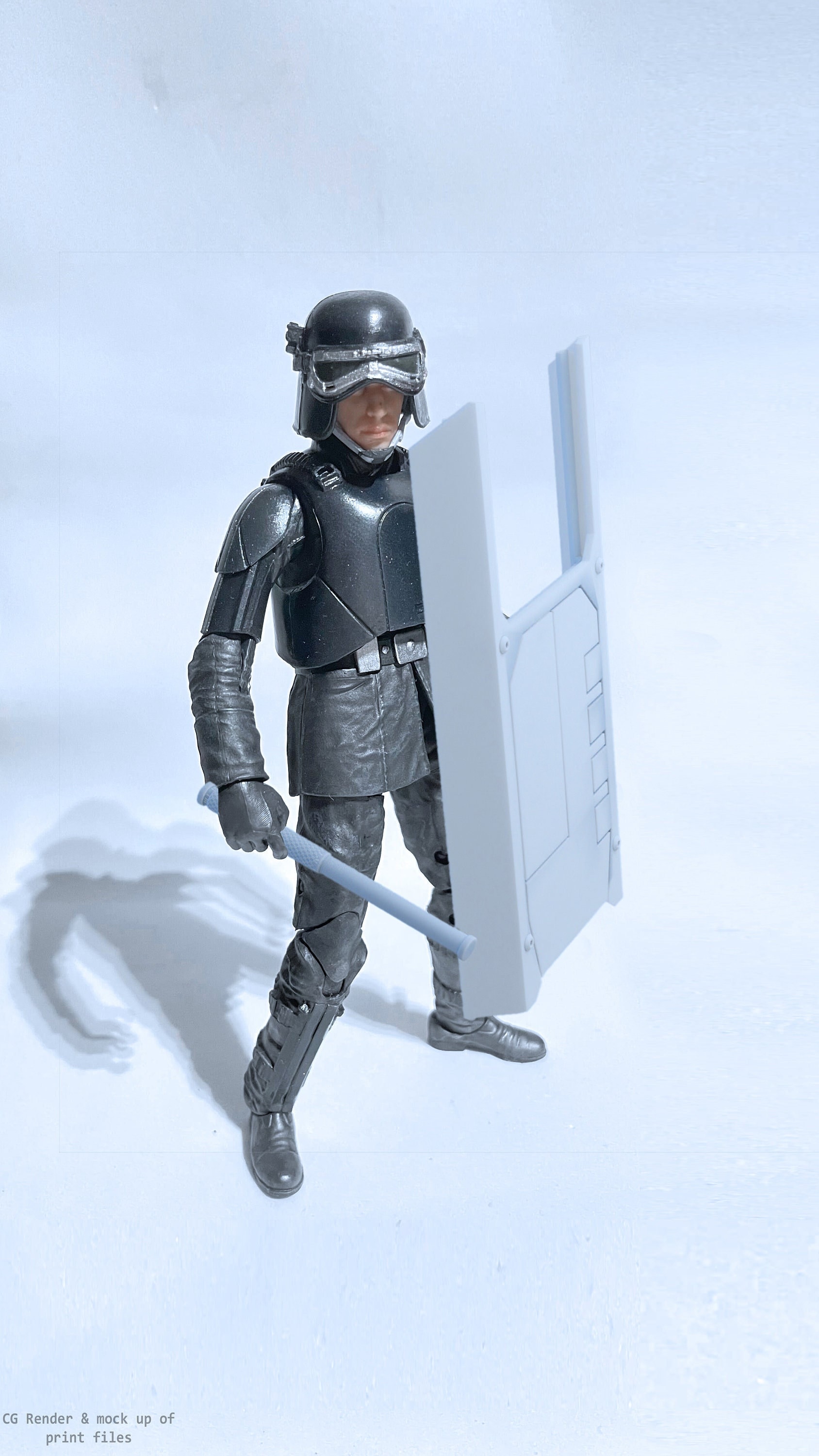 1/12 - 暴動用シールドと警棒 3D プリント - Andor - Etsy 日本