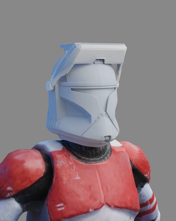 3D Printed Clone Trooper Helmet - 1/12 Black Series Phase 1 Head