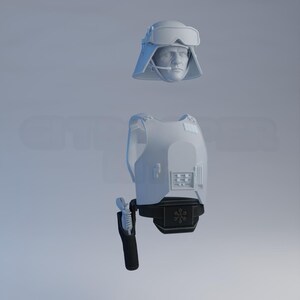 1/12 Officer Armour 3D Printed Part image 10