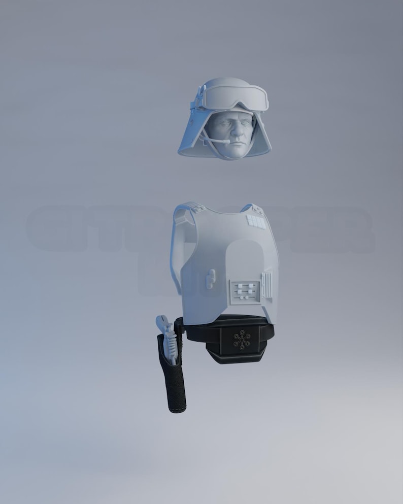 1/12 Officer Armour 3D Printed Part image 10