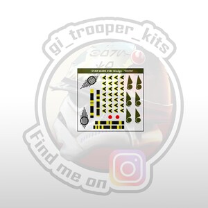 Rebel Pilot Helmet waterslide decals 1/12 image 10