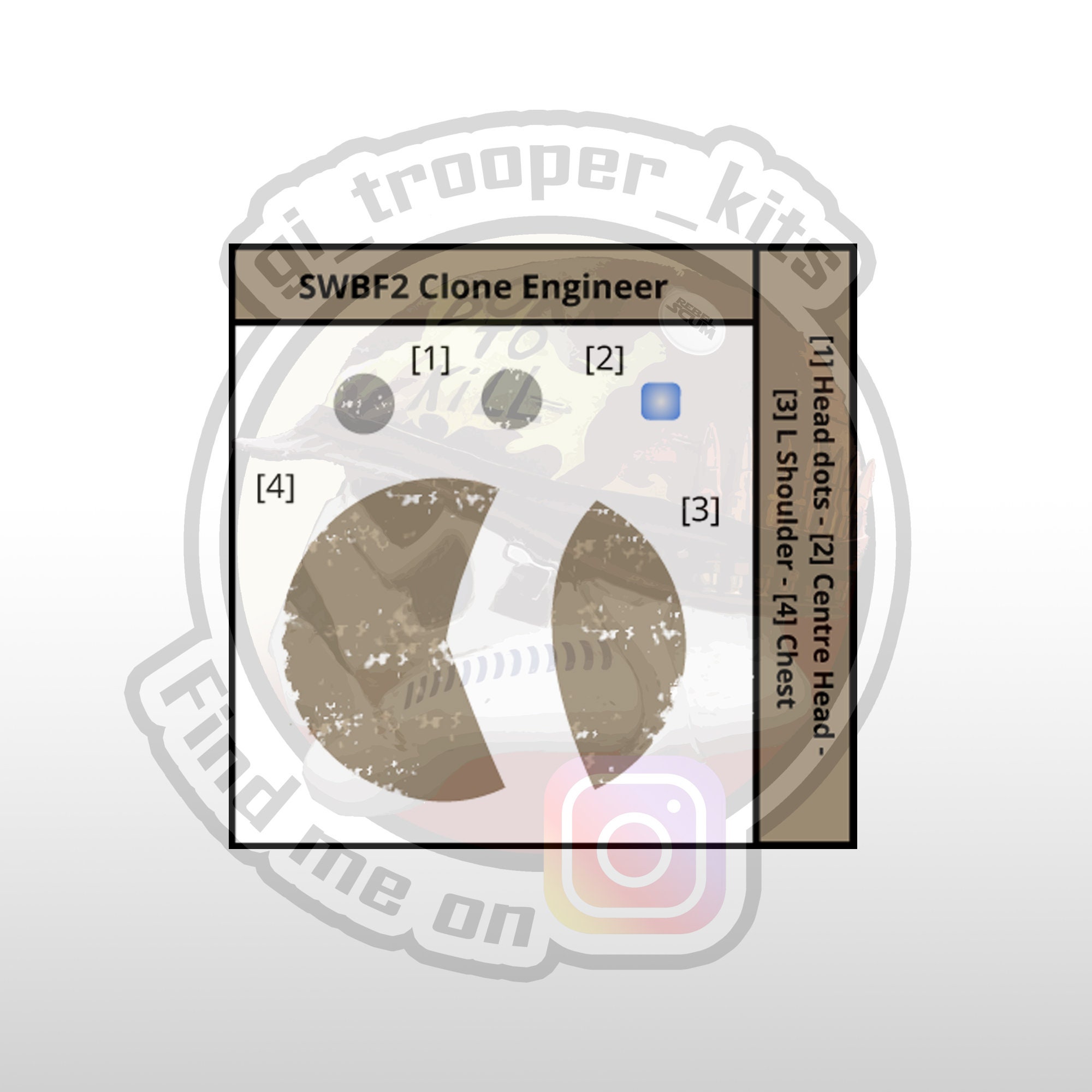 1/12 - SWBF2 (2005) Clone Engineer  waterslide decal