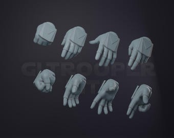 1/12 - Mani - Mando e Boba Fett - Mani stampate in 3D della serie Black